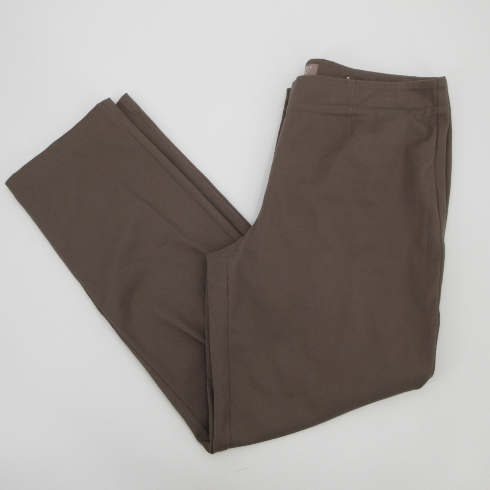 Chico's Fabulously Slimming Brown Straight Leg Stretch Pants Size 2 Regular
